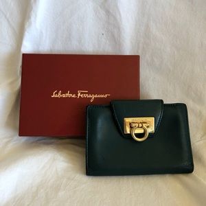Salvatore Ferragamo Gancini Bifold Wallet Purse